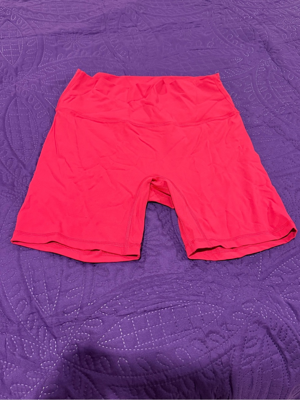 Lululemon Women’s High-Waist Performance Bike Shorts - Hot Pink